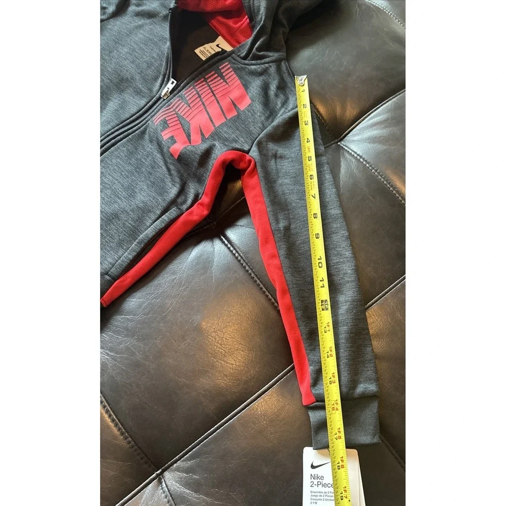 Nike Toddler Boys Size 4T 2-Pc Track Zip Jacket & Jogger Pants Set Black Heather